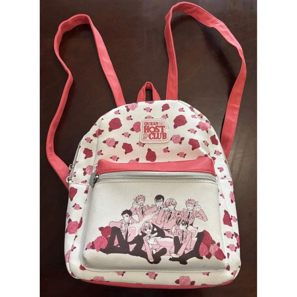 Ouran High School Host Club Pink Roses Mini Backpack Haruhi Tamaki Takashi